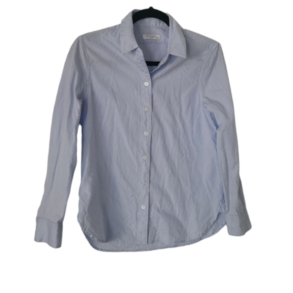 Equipment Femme sky blue long sleeve button down size XS women's